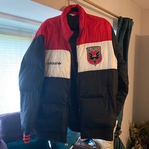 DCU DC United MLS Soccer Puffy Winter Coat Adidas